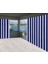 150X250 cm Balkon Perdesi Balkon Brandası Mavi Beyaz 1