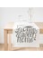 Gri Home Sweet Home Modern Baskılı Süet Runner 1