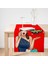 Kırmızı Zeminli Popart Wow Desenli Modern Özel Tasarım Süet Runner 1