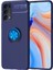 Oppo Reno 4 Lite Kılıf Renkli Yüzüklü Manyetik Silikon Kapak Mavi 1