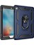 Apple iPad 6 2017 Military Yüzüklü Stantlı Tam Koruma Tank Tablet Kılıf Lacivert 1