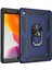Apple iPad 8 Military Yüzüklü Stantlı Tam Koruma Tank Tablet Kılıf Lacivert 1