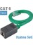 CAT6 Uzatma Seti, Yassı Ethernet Kablo ve Ekleyici, Yeşil, 50 cm 2