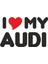 I Love My Audi Sticker - 15028 1