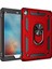Apple iPad 6 2017 Military Yüzüklü Stantlı Tam Koruma Tank Tablet Kılıf Kırmızı 1