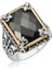 Gümüş Siyah Taşlı Erkek Yüzük 1