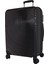 Samso Sert Silikon Kırılmaz Kabin Boy Valiz Siyah 1