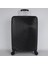 Samso Sert Silikon Kırılmaz Kabin Boy Valiz Siyah 2