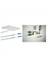 80x14 Mdf Parlak Beyaz 18MM Gizli Bağlantılı Duvar Rafı 3