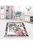 Jüt Hasır Kilim Görünümlü Dijital Baskılı Kaymaz Taban Yıkanabilir Modern Salon Halısı Antrasit 1