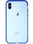 Apple iPhone Xs Max Kılıf Renkli Şeffaf Kapak - Mavi 1