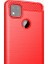 Xiaomi Redmi 9C Brushed Carbon Fiber Silikon Kılıf Al33445 Kırmızı 2