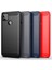 Xiaomi Redmi 9C Brushed Carbon Fiber Silikon Kılıf Al33445 Kırmızı 3