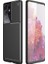 Samsung Galaxy S21 Ultra 5G Kılıf Negro Karbon Dizayn+Full Ekran Koruyucu Siyah 1