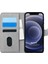 Apple İphone 12 Kılıf Fabric Book Wallet Gri 1