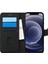Apple İphone 12 Mini Kılıf Fabric Book Wallet Siyah 1