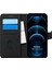 Apple İphone 12 Pro Max Kılıf Fabric Book Wallet Siyah 1