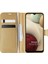 Samsung Galaxy A12 Kılıf Delux Leather Wallet Gold 1