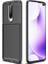 Xiaomi Poco X2 Kılıf Karbon Desenli Lux Neyro Silikon + Tam Kaplayan 5D Cam Ekran Koruyucu Siyah 1