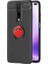 Xiaomi Poco X2 Kılıf Ultra Korumalı Yüzüklü Manyetik Ravel Silikon + Tam Kaplayan 6D Nano Ekran Koruyucu Siyah - Kırmızı 1
