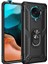 Xiaomi Redmi K30 Pro Kılıf Çift Katmanlı Yüzüklü Manyetik Vega Kapak + Tam Kaplayan 6D Nano Ekran Koruyucu Siyah 1