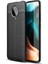 Xiaomi Redmi K30 Pro Kılıf Ultra Korumalı Deri Desenli Lüx Niss Silikon Kılıf + Cam Ekran Koruyucu Siyah 1