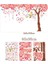 Kt Decoration Dev Boyutlu Ağaç Kırmızı Pembe Çiçekler ve Kalpler Ev Pvc Duvar Sticker 3