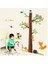 Kt Decoration Çocuk Odası Dekoru Boy ve Gelişim Ölçer Büyük Boy Ağaç Sincap ve Baykuşlar Pvc Duvar Sticker 1