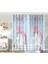 Çift Kanat Baby Shower Unicorn At Tasarımlı Çocuk Odası Fon Perde 1