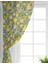 RealHomes Çift Kanat Geometrik ve Limon Desenli 3D Dijital Baskılı Salon Fon Perdesi 2
