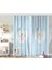 Çift Kanat Welcome Baby Shower Temalı Sevimli Ayıcık Çocuk Odası Fon Perde 1
