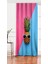 Tek Kanat Mavi Pembe Ananas Desenli Modern Salon Fon Perdesi 1