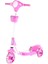 Silikon 3 Tekerlekli Frenli Pembe Scooter 1