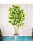 Yapay Ağaç Limon Ağacı Gür Yapraklı 80CM Bambu Dalında Gümüş Paslanmaz Aleminyum Saksılı 1