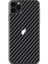 Apple İphone 11 Pro Max Dekoratif Arka Koruma Sticker Karbon Fiber Siyah 1