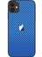 Apple İphone 11 Dekoratif Arka Koruma Sticker Karbon Fiber 4D Mavi 1