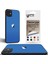 Apple İphone 11 Dekoratif Arka Koruma Sticker Karbon Fiber 4D Mavi 2