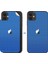 Apple İphone 11 Dekoratif Arka Koruma Sticker Karbon Fiber 4D Mavi 3