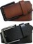 Yumuşak 2'li Set 4.5 cm Kot, Spor Kemer Siyah, Taba 1