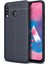 Samsung Galaxy M30 Kılıf Darbe Korumalı Deri Görünümlü Silikon Arka Kapak - Lacivert 1