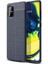 Samsung Galaxy M31S Kılıf Darbe Korumalı Deri Görünümlü Silikon Arka Kapak - Lacivert 1