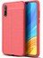 Huawei Y8P Kılıf Darbe Korumalı Deri Görünümlü Silikon Arka Kapak - Kırmızı 1