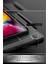 Apple iPad Pro 12.9 2020 Deri Görünümlü Stantlı Silikon Tablet Kılıfı - Lacivert 4