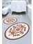 Oval Modern Motifli 2li Banyo Paspası (50X60 cm - 60X100 Cm) 1