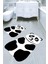 Lazer Kesim Panda Desenli 2li Banyo Paspası (50X60 cm - 60X100 Cm) 1