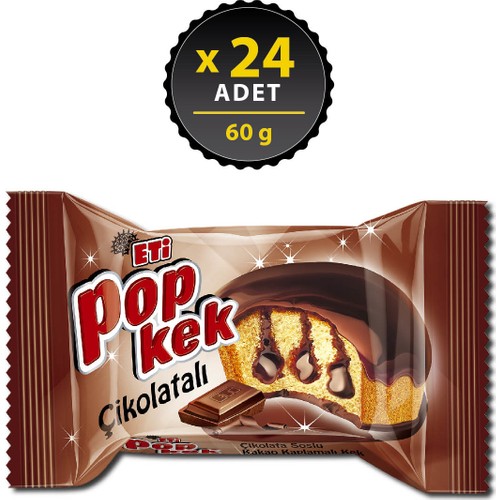 Eti Popkek Çikolatalı 60 g x 24 Adet