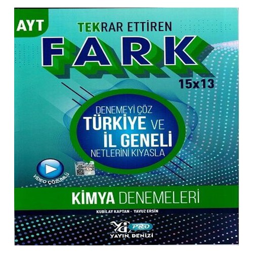 Yayın Denizi Ayt Kimya 15 X 13 Tekrar Ettiren Fark Kitabı 1172