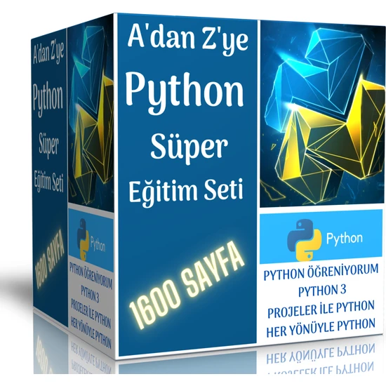 Enine Boyuna Eğitim Python Öğreten Süper Eğitim Seti (4 Süper Kitap)