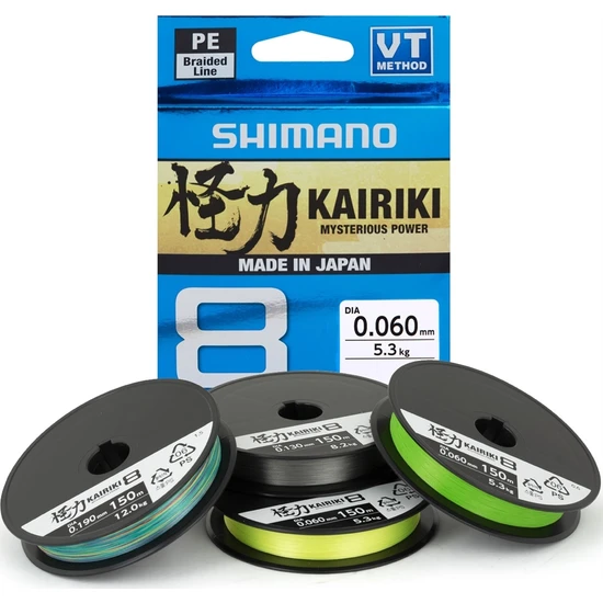 SHIMANO Kairiki 8 Kat 150M Mantis Green Ip Misina