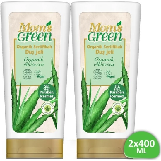 Mom's Green 2'li Set   Duş Jeli - Organik Aloeveralı 400+400 ml